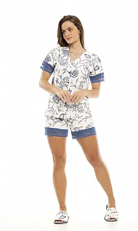 PIJAMA AMERICANO CURTO EM ALGODO ESTAMPADO  - VILY
