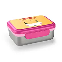 POTE BENTO BOX AO INOX HOT & COLD ROSA GIRAFA BB1093 - FISHER PRICE