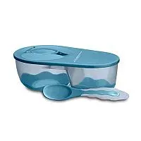 PRATO FUNDO COM DIVISRIAS E COLHER AZUL - MULTILASER - MULTIKIDS