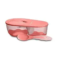 PRATO FUNDO COM DIVISRIAS E COLHER ROSA - MULTILASER - MULTIKIDS