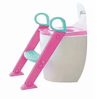 REDUTOR ASSENTO SANITRIO COM ESCADINHA ROSA - BABY STYLE