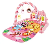 TAPETE DE ATIVIDADES E PIANO MUSICAL ROSA ANIMAIS - BABY STYLE
