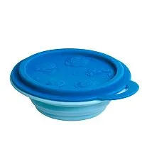 TIGELA DOBRVEL EM SILICONE AZUL 260ML - MARCUS & MARCUS