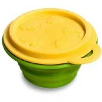 TIGELA DOBRVEL EM SILICONE VERDE E AMARELO 260ML - MARCUS & MARCUS