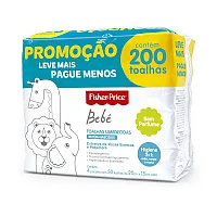 TOALHAS UMEDECIDAS SEM PERFUME - FISHER PRICE