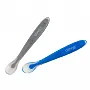 2 COLHERES DE SILICONE PREMIUM AZUL E CINZA - CLINGO