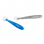 2 COLHERES DE SILICONE PREMIUM AZUL E CINZA - CLINGO