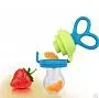 ALIMENTADOR PORTA FRUTINHA DE SILICONE AZUL - PAIS E FILHOS