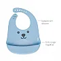 BABADOR DE SILICONE COM CATA MIGALHAS GUMY AZUL - BUBA