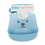 BABADOR DE SILICONE COM CATA MIGALHAS GUMY AZUL - BUBA