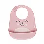 BABADOR DE SILICONE COM CATA MIGALHAS GUMY ROSA - BUBA