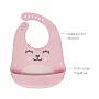BABADOR DE SILICONE COM CATA MIGALHAS GUMY ROSA - BUBA