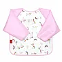 BABADOR IMPERMEVEL COM MANGA LONGA ROSA - NUBY
