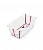 BANHEIRA FLEXI BATH DOBRVEL TRANSPARENTE COM ROSA - STOKKE