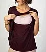 BLUSA DE AMAMENTAO MANGA CURTA 21062 VINHO TANNAT - LIZ