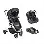 CARRINHO BERO ECLIPSE MELANGE PRETO + BEB CONFORTO CASULO + BASE - LENOX KIDDO