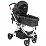 CARRINHO BERO ECLIPSE MELANGE PRETO + BEB CONFORTO CASULO - LENOX KIDDO
