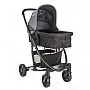 CARRINHO BERO PRIMA MELANGE AZUL + BEB CONFORTO CASULO PRETO - LENOX KIDDO