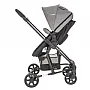 CARRINHO BERO PRIMA MELANGE GRAFITE + BEB CONFORTO CASULO PRETO + BASE - LENOX KIDDO