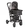 CARRINHO BERO PRIMA MELANGE GRAFITE + BEB CONFORTO CASULO PRETO + BASE - LENOX KIDDO