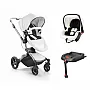 CARRINHO DE BEB CANDY BRANCO + BEB CONFORTO BRANCO + BASE ISOFIX - LITET