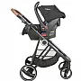 CARRINHO DE BEB COSMOS MELANGE GRAFITE + BEB CONFORTO CASULO CLICK PRETO - LENOX KIDDO