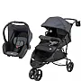CARRINHO DE BEB EVO + BEB CONFORTO EVO PRETO COM CINZA - TUTTI BABY