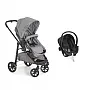 CARRINHO DE BEB OLYMPUS CINZA + BEB CONFORTO COCOON PRETO - GALZERANO