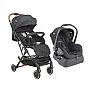CARRINHO DE BEB TRAVEL SYSTEM SPRINT PRETO + BEB CONFORTO CASULO + BASE - LENOX KIDDO