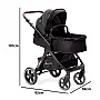 CARRINHO DE BEB TS KANSAS BLACK/PRETO + BEB CONFORTO PRETO - PREMIUM BABY
