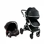 CARRINHO DE BEB TS KANSAS SILVER/PRETO + BEB CONFORTO PRETO - PREMIUM BABY