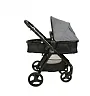 CARRINHO TRAVEL SYSTEM SOUL GRAY BLACK + CADEIRA TOURING X + BASE - BURIGOTTO