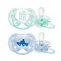 CHUPETA ULTRA SOFT DUPLA AZUL E VERDE 0-6M - AVENT