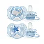 CHUPETA ULTRA SOFT DUPLA BALEIA E ESTRELA 6-18M - AVENT