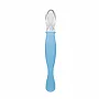 COLHER DE SILICONE PONTA DUPLA AZUL - CLINGO