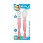 COLHERES DE SILICONE PONTA DUPLA 2 TAMANHOS ROSA - CLINGO