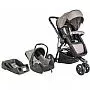 CONJUNTO CARRINHO COMPASS III MELANGE CAPUCCINO + BEB CONFORTO + BASE - LENOX KIDDO