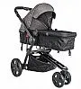 CONJUNTO CARRINHO COMPASS III MELANGE GRAFITE + BEB CONFORTO + BASE - LENOX KIDDO