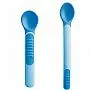 CONJUNTO DE COLHERES HEAT SENSITIVE SPOONS + COVER  BOYS 2 UNIDADES - BPA FREE - MAM