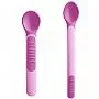 CONJUNTO DE COLHERES HEAT SENSITIVE SPOONS & COVER GIRLS ROSA 2 UNIDADES - BPA FREE - MAM