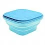 CONTEINER DOBRVEL EM SILICONE AZUL 400ML - MARCUS & MARCUS