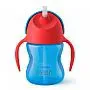 COPO COM CANUDO CURVADO DINOSSAURO AZUL E VERMELHO 9M+ 200ML - AVENT