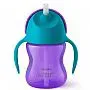 COPO COM CANUDO CURVADO DINOSSAURO ROXO 9M+ 200ML - AVENT