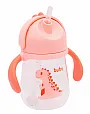 COPO DINO COM ALA REMOVVEL E BICO SILICONE ROSA 12M+ - BUBA