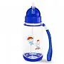 COPO PLSTICO COM CANUDO DE SILICONE 400ML 18M+ AZUL - COMTAC KIDS