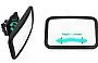 ESPELHO RETROVISOR GRANDE PARA BANCO TRASEIRO PRETO - KABABY