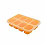 FORMINHAS C/ TAMPA 100% SILICONE PARA CONGELAR PAPINHAS PEQUENA GIRAFA AMARELA - MARCUS & MARCUS