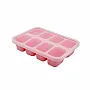 FORMINHAS C/ TAMPA 100% SILICONE PARA CONGELAR PAPINHAS PEQUENA PORQUINHA ROSA - MARCUS & MARCUS