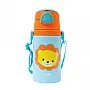 GARRAFA DE ALUMNIO COM CANUDO ANIMAL FUN LEO 450ML - BUBA
