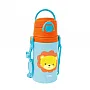 GARRAFA DE ALUMNIO COM CANUDO ANIMAL FUN LEO 450ML - BUBA